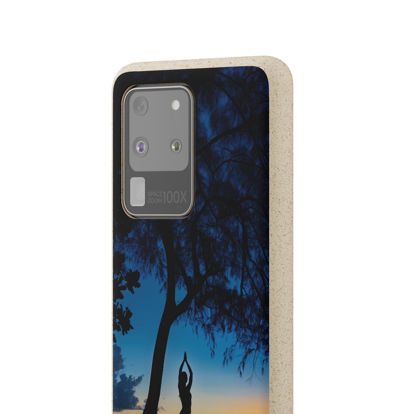 Yoga pose at Sunset on the beach Biodegradable Phone Case | iPhone / Samsung