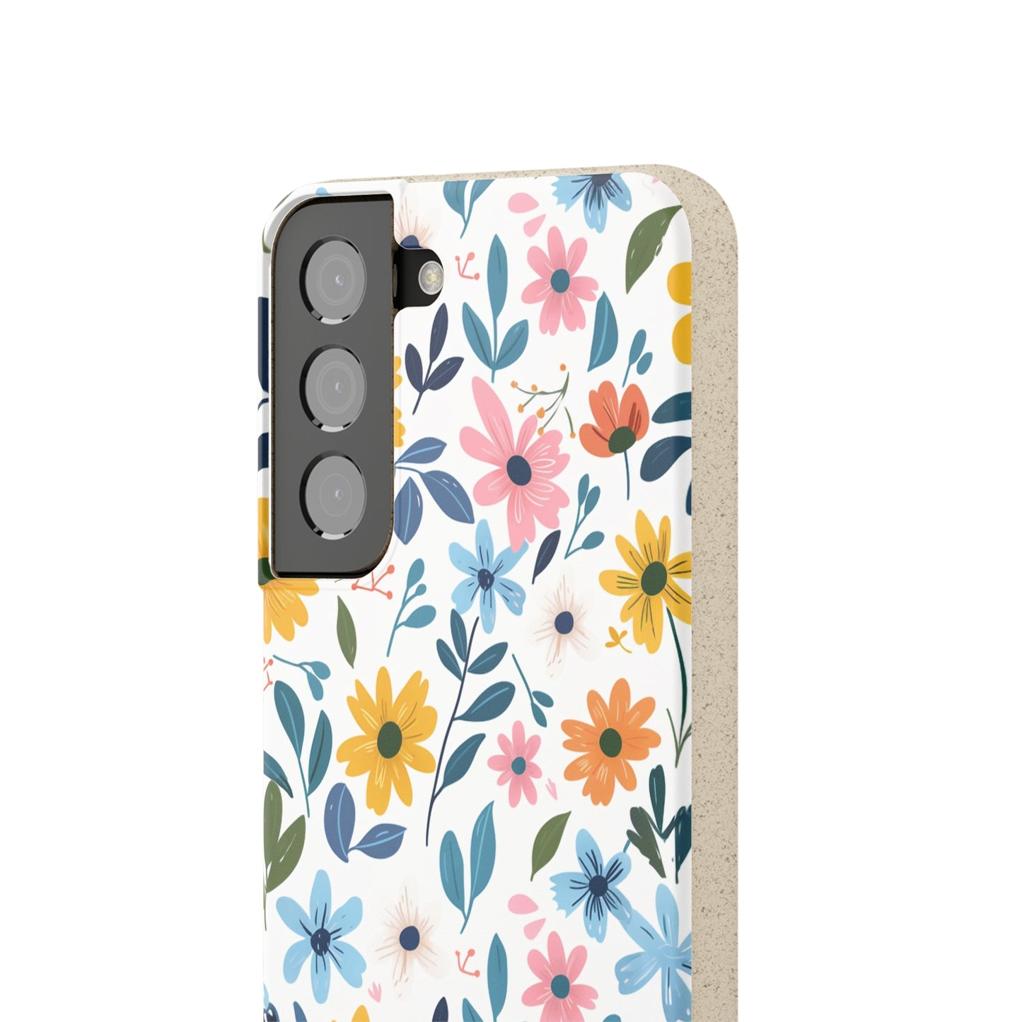 Pastel Flowers Biodegradable Phone Case | iPhone / Samsung