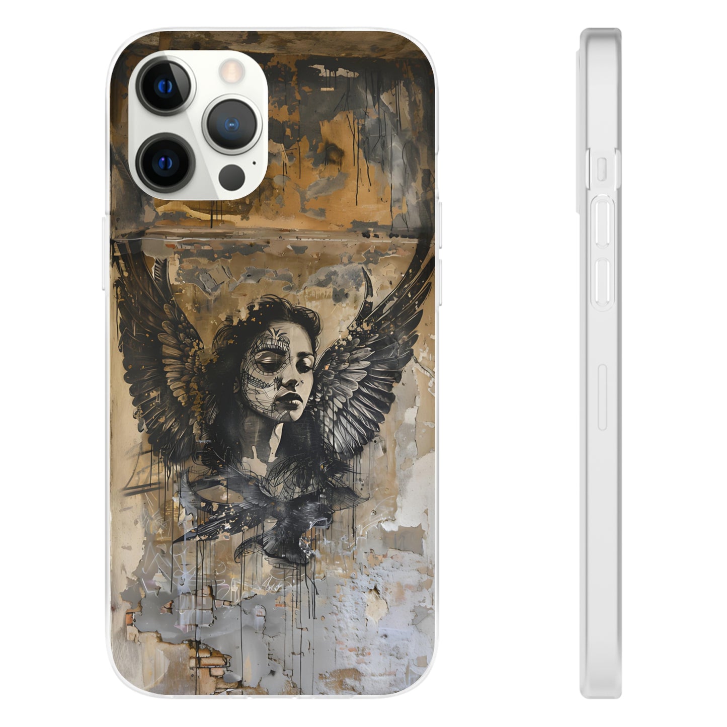 Vhils inspired Gothic Woman Phone Case