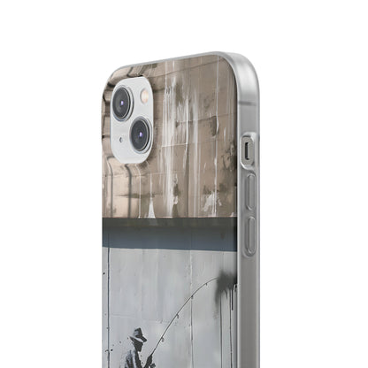 Banksy inspired man fishing | iPhone/Samsung | Slimline Phone Case