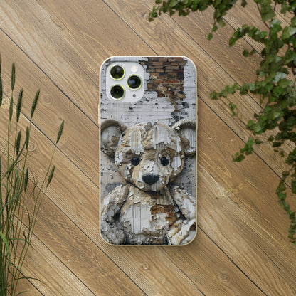 Vhils inspired Teddy Bear Biodegradable Phone Case | iPhone / Samsung