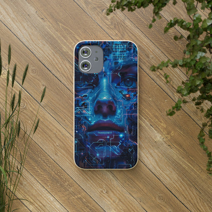 Cyberpunk woman Biodegradable Phone Case | iPhone / Samsung