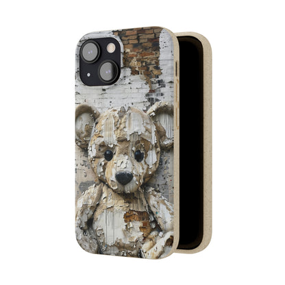 Vhils inspired Teddy Bear Biodegradable Phone Case | iPhone / Samsung