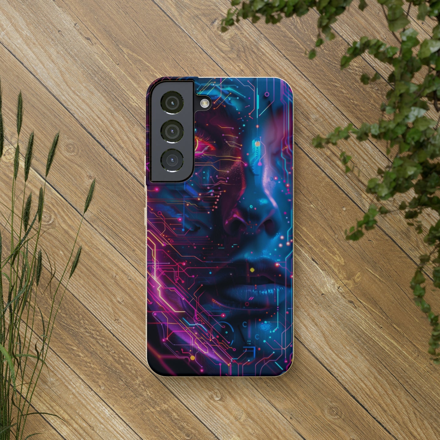 Cyberpunk woman Biodegradable Phone Case | iPhone / Samsung