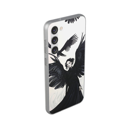 Gothic Woman and Raven Phone Case