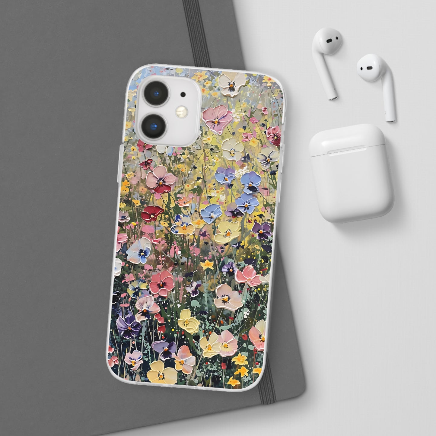 Damien Hirst Inspired Oil on Canvas Flowers | iPhone/Samsung | Slimline Phone Case