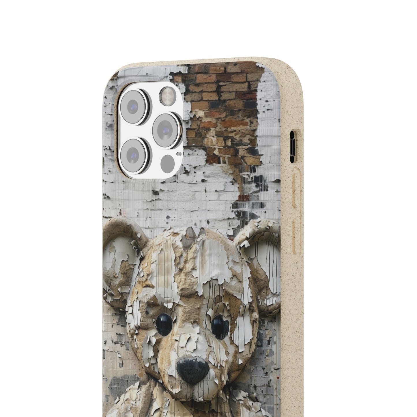 Vhils inspired Teddy Bear Biodegradable Phone Case | iPhone / Samsung