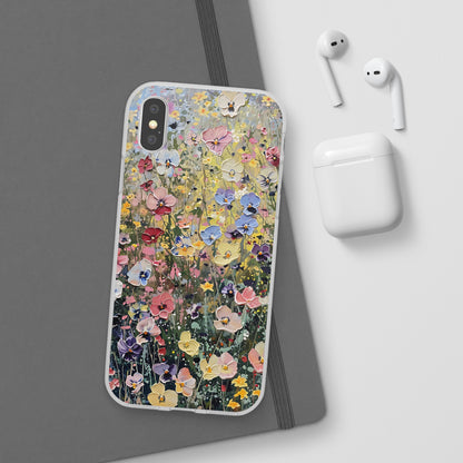 Damien Hirst Inspired Oil on Canvas Flowers | iPhone/Samsung | Slimline Phone Case