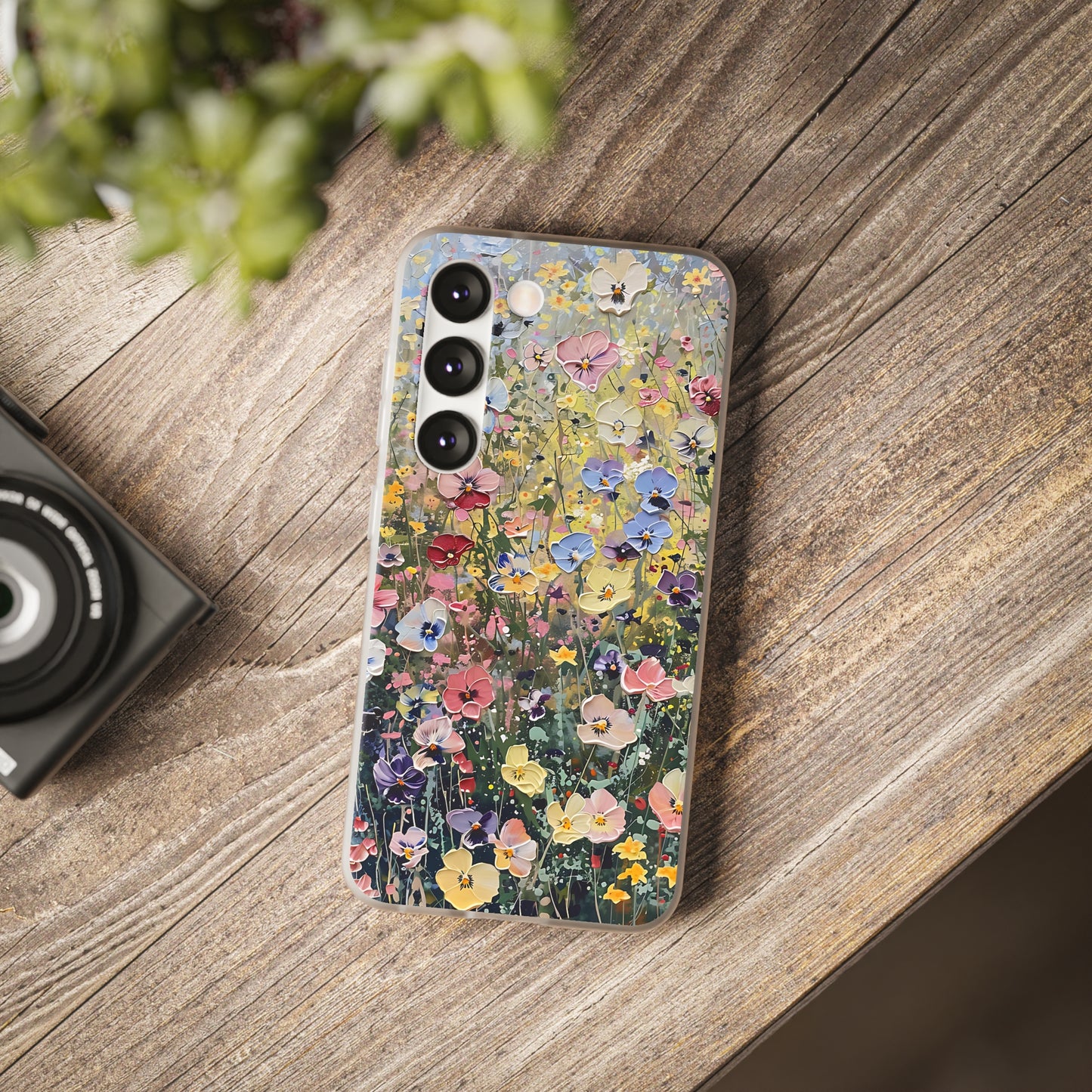 Damien Hirst Inspired Oil on Canvas Flowers | iPhone/Samsung | Slimline Phone Case