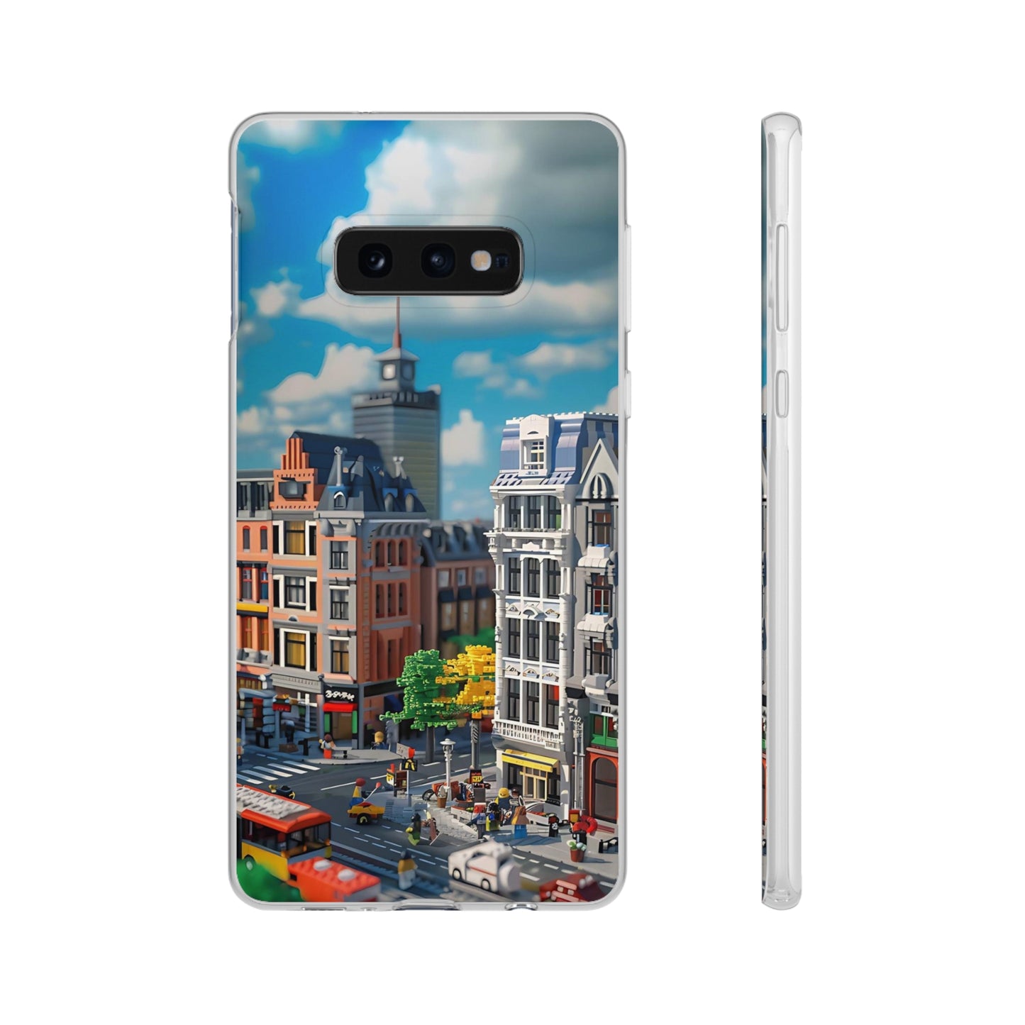 Lego style street scene protective phone case