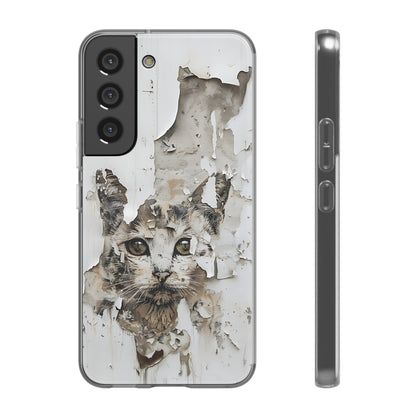 Vhils inspired grafitti Cat Phone Case