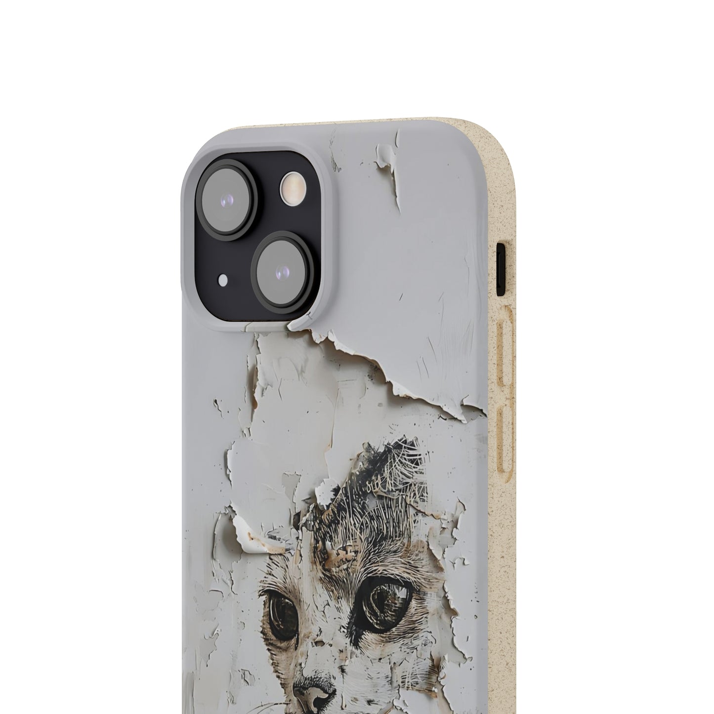 Vhils inspired Cat grafitti Biodegradable Phone Case | iPhone / Samsung