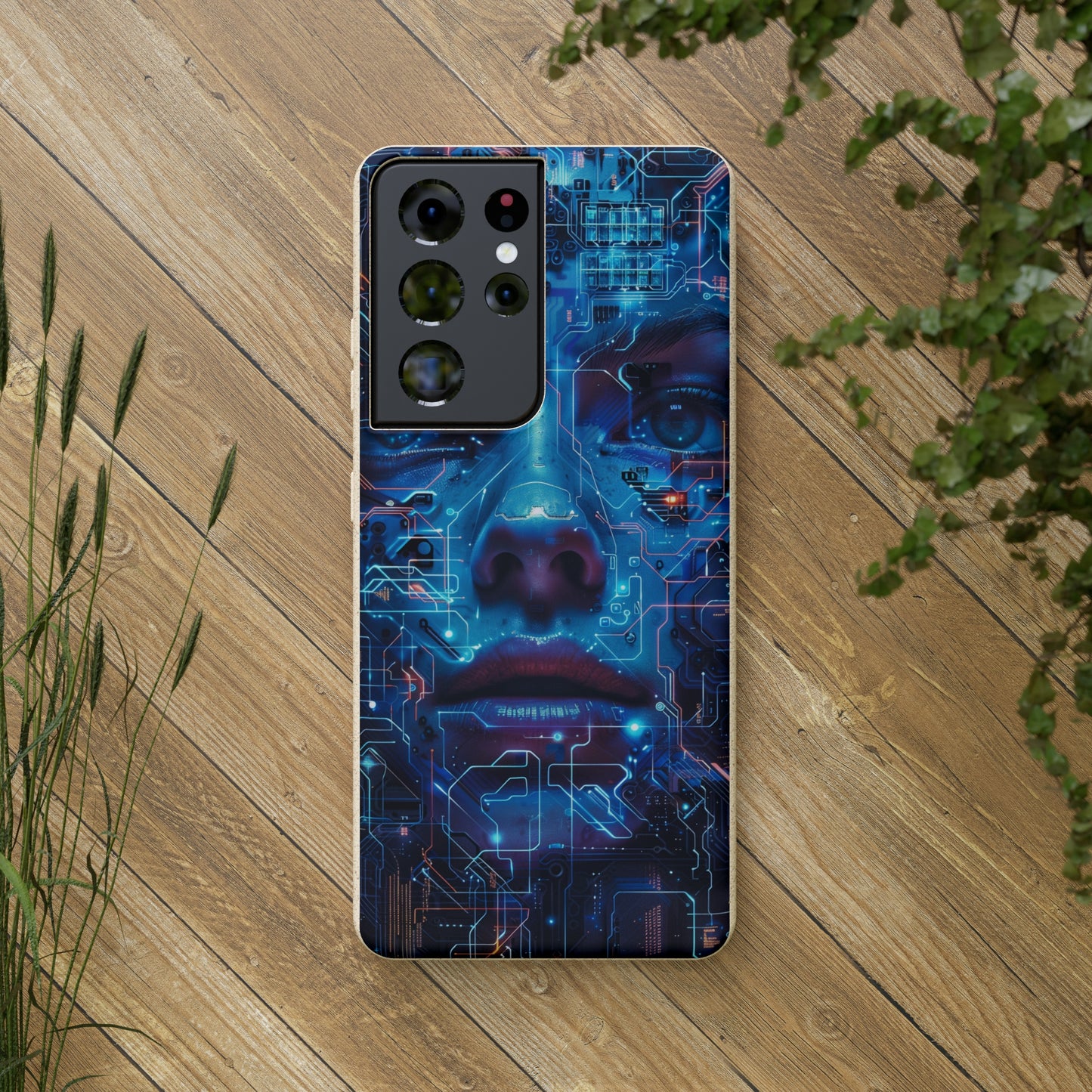 Cyberpunk woman Biodegradable Phone Case | iPhone / Samsung