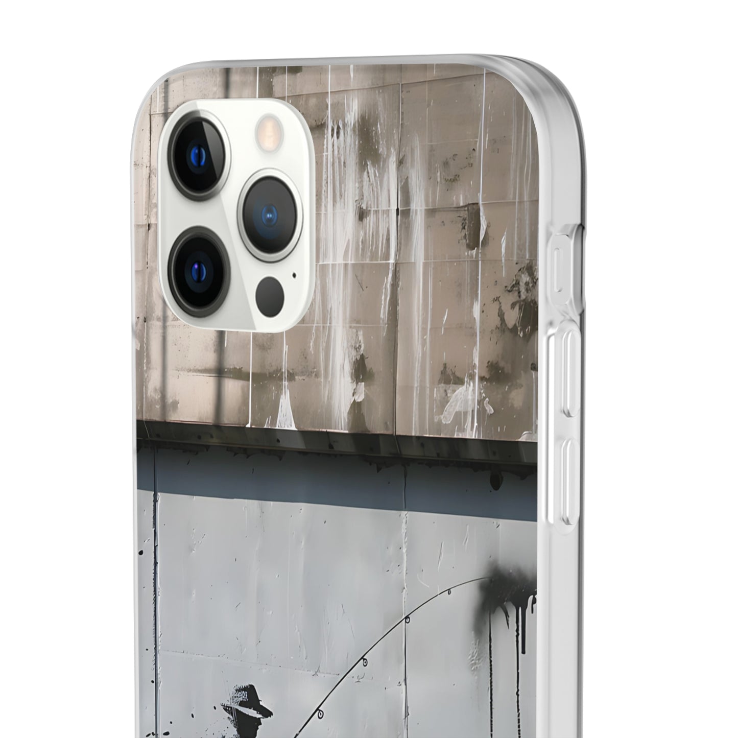 Banksy inspired man fishing | iPhone/Samsung | Slimline Phone Case