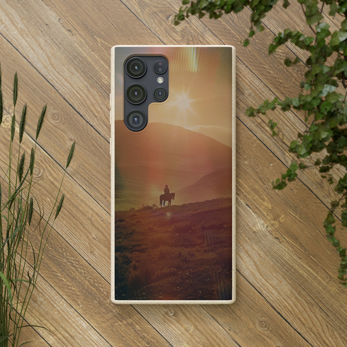 Horse rider cinematic Biodegradable Phone Case | iPhone / Samsung