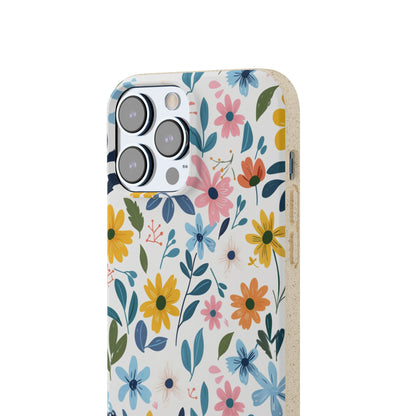 Pastel Flowers Biodegradable Phone Case | iPhone / Samsung