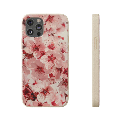 Pink Flowers Biodegradable Phone Case | iPhone / Samsung