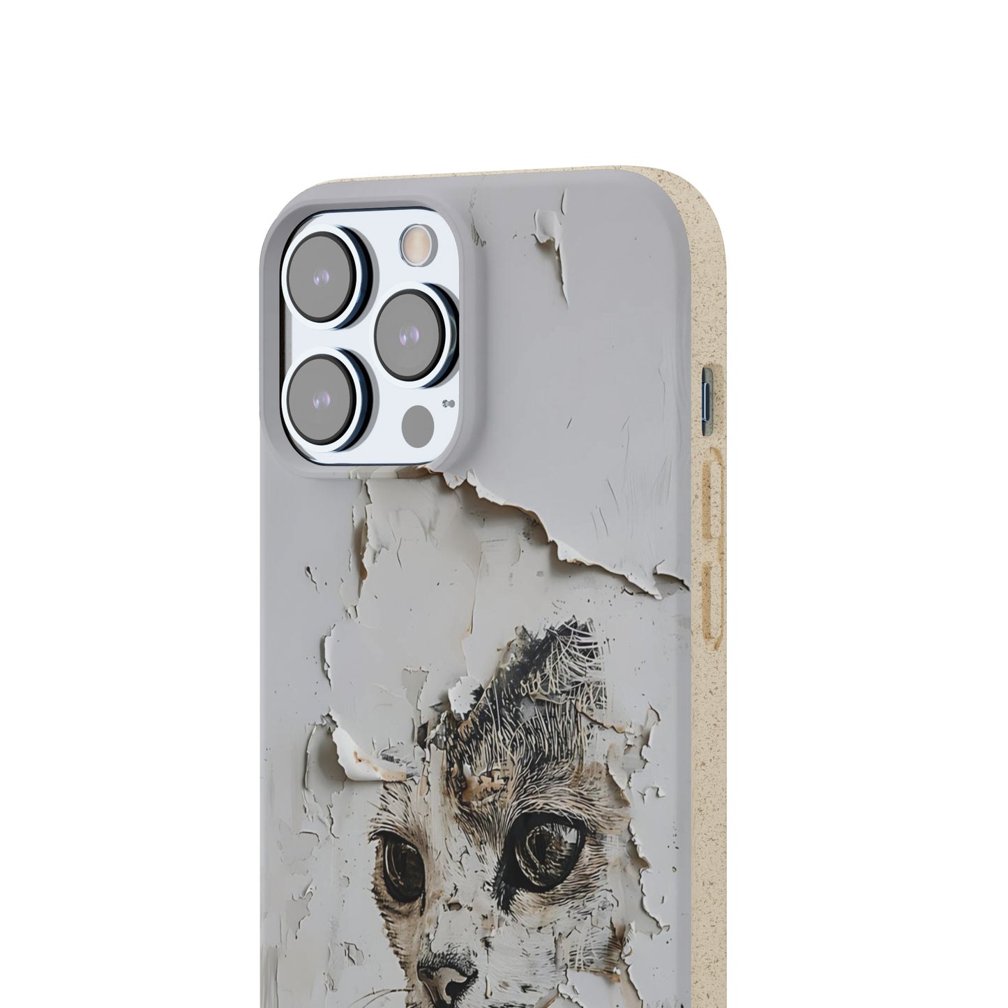 Vhils inspired Cat grafitti Biodegradable Phone Case | iPhone / Samsung