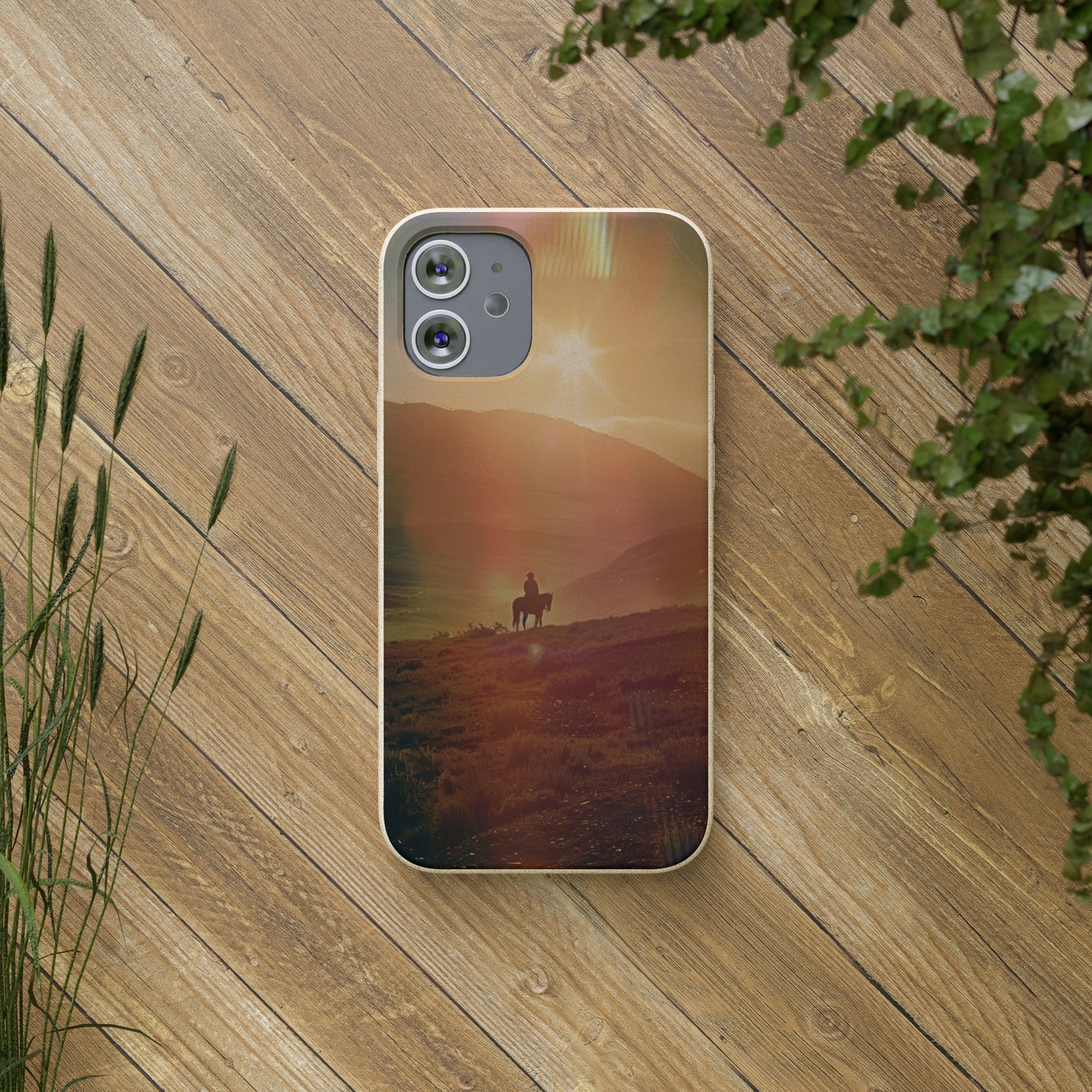 Horse rider cinematic Biodegradable Phone Case | iPhone / Samsung