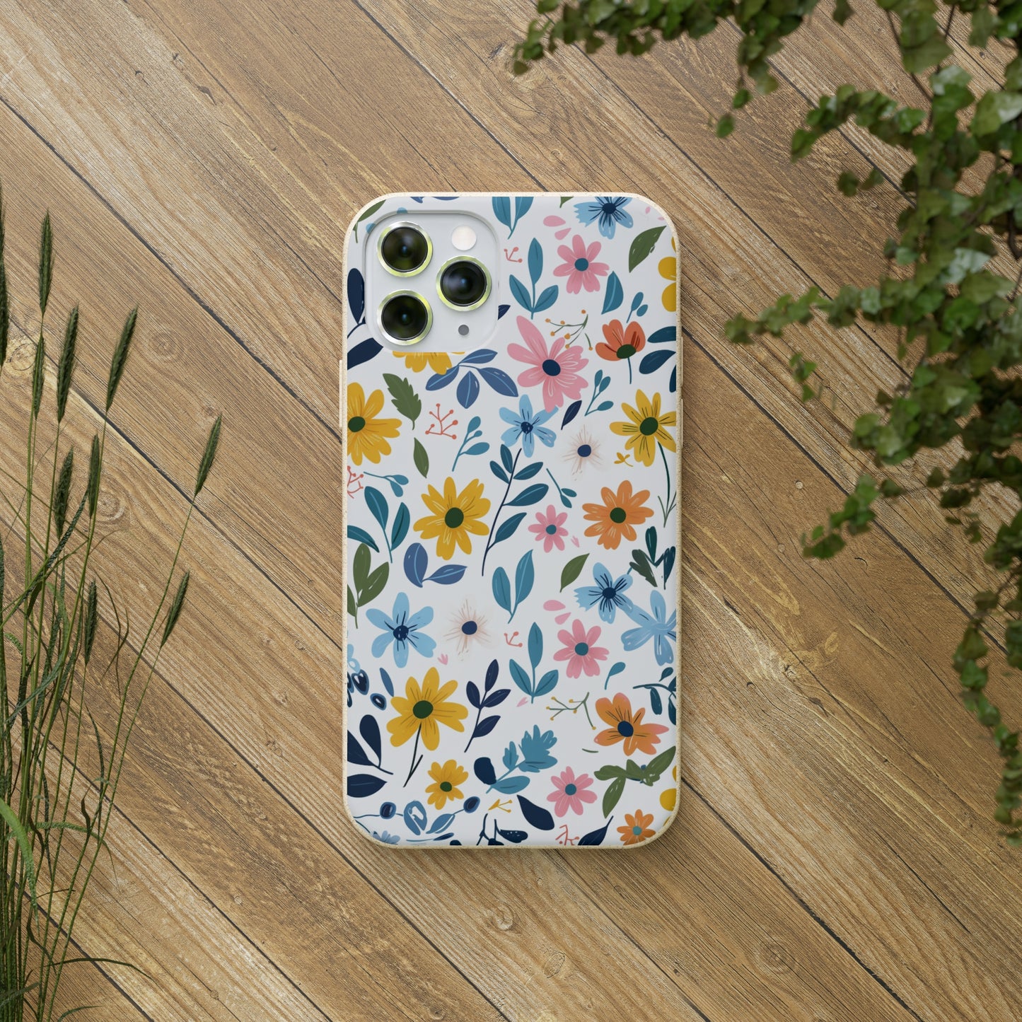 Pastel Flowers Biodegradable Phone Case | iPhone / Samsung