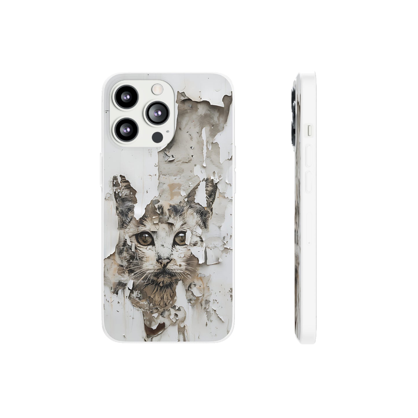 Vhils inspired grafitti Cat Phone Case