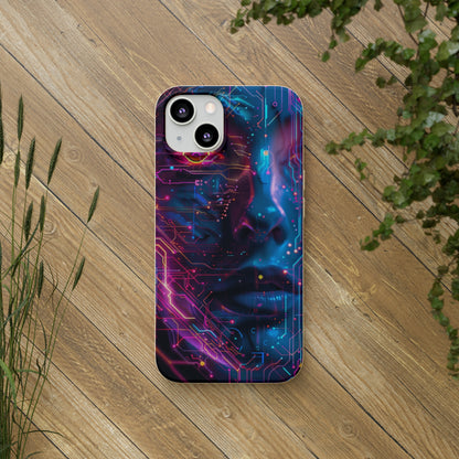 Cyberpunk woman Biodegradable Phone Case | iPhone / Samsung