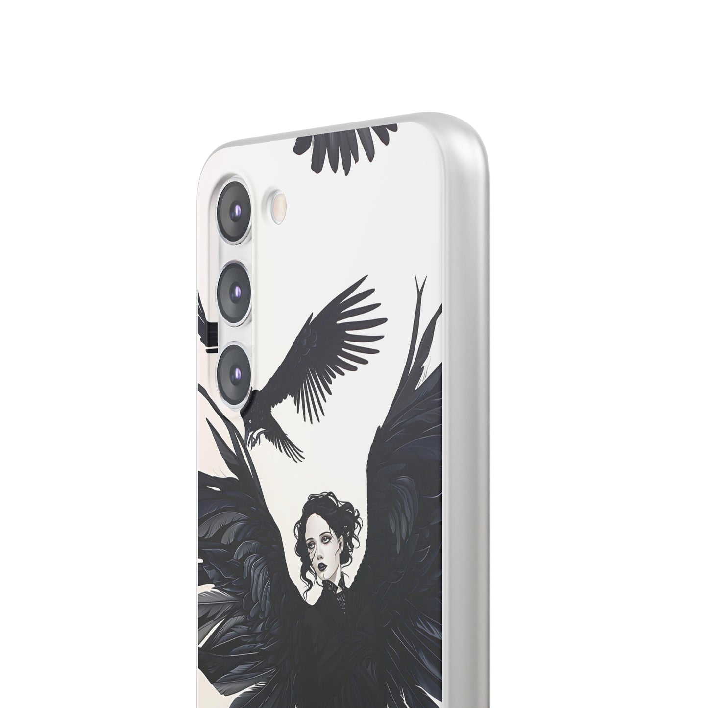 Gothic Woman and Raven Phone Case