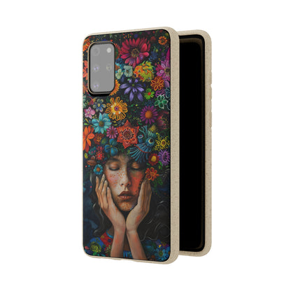 Flower woman Biodegradable Phone Case | iPhone / Samsung