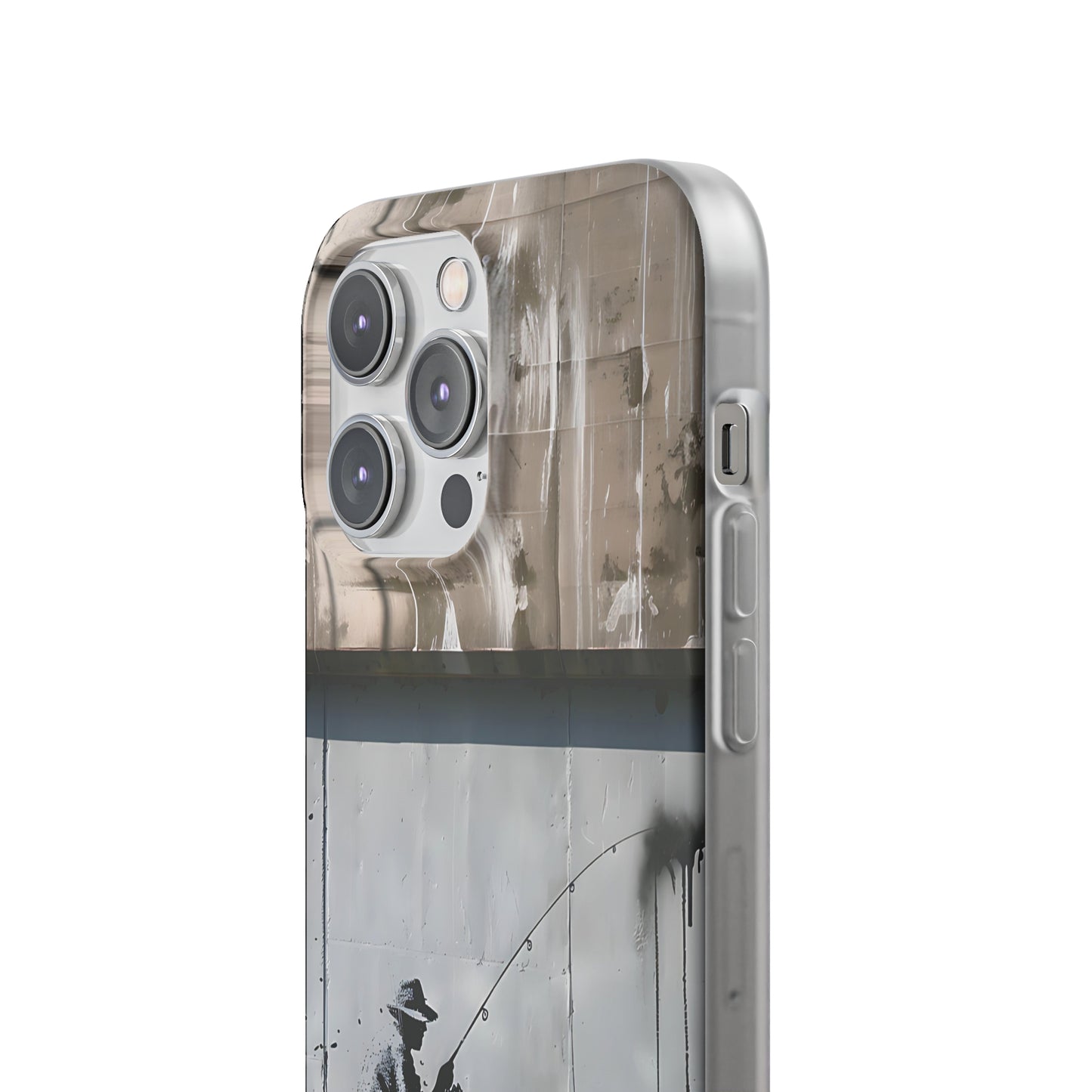 Banksy inspired man fishing | iPhone/Samsung | Slimline Phone Case