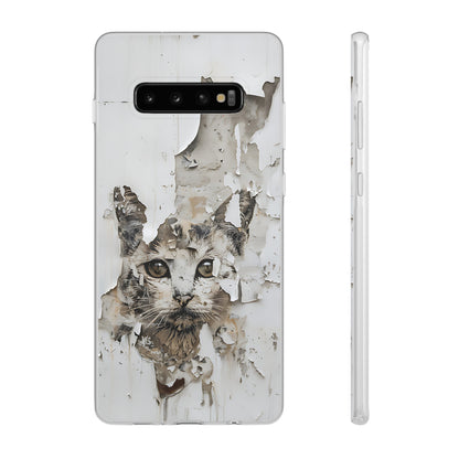 Vhils inspired grafitti Cat Phone Case