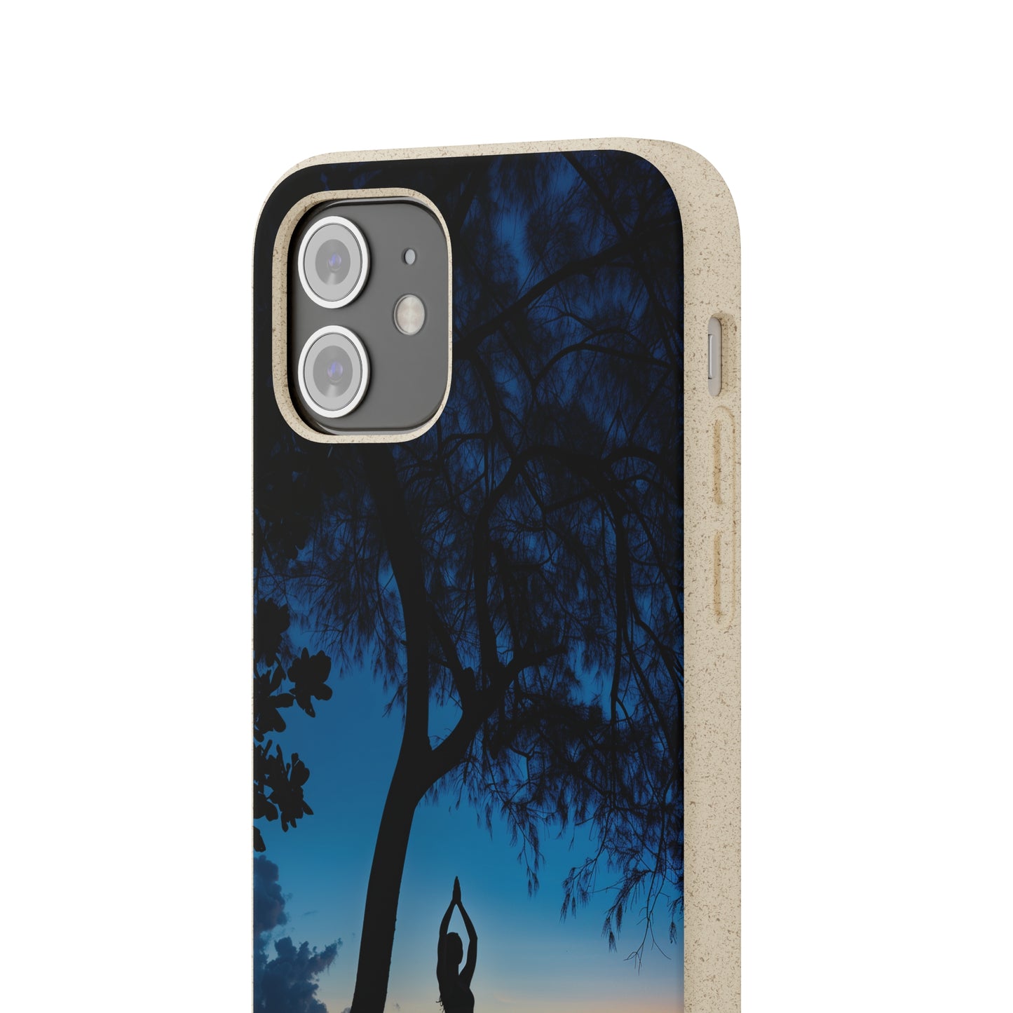 Yoga pose at Sunset on the beach Biodegradable Phone Case | iPhone / Samsung