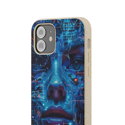 Cyberpunk woman Biodegradable Phone Case | iPhone / Samsung