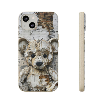 Vhils inspired Teddy Bear Biodegradable Phone Case | iPhone / Samsung