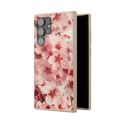 Pink Flowers Biodegradable Phone Case | iPhone / Samsung