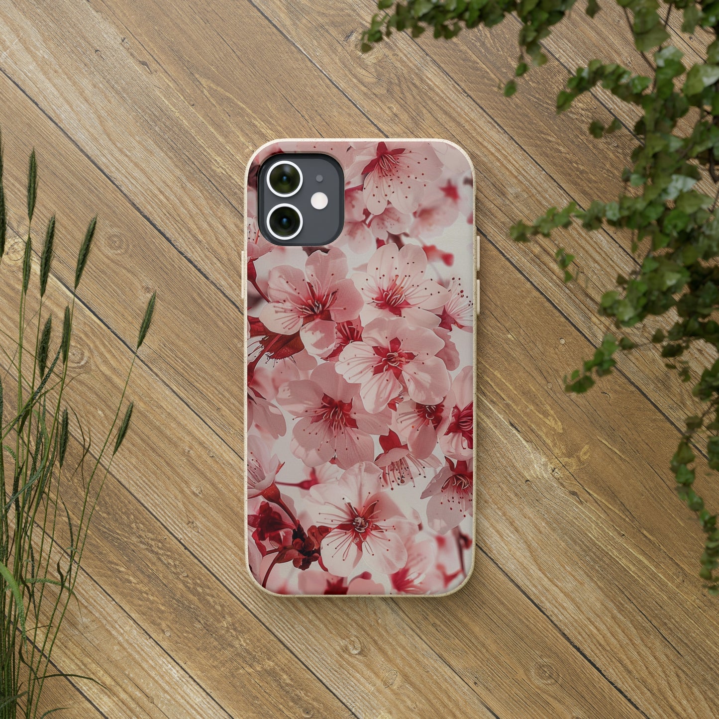 Pink Flowers Biodegradable Phone Case | iPhone / Samsung