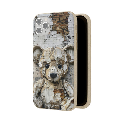 Vhils inspired Teddy Bear Biodegradable Phone Case | iPhone / Samsung