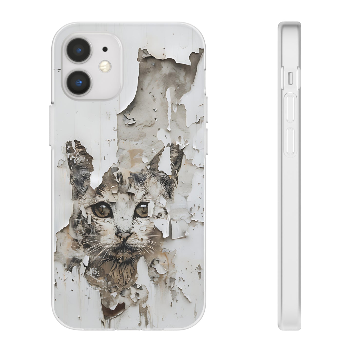 Vhils inspired grafitti Cat Phone Case