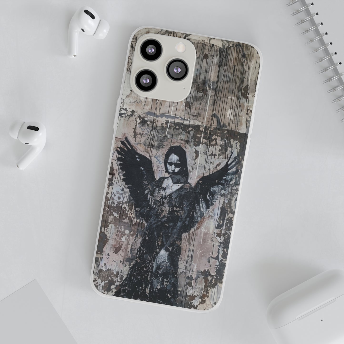 Vhils inspired Gothic Dark Angel Phone Case