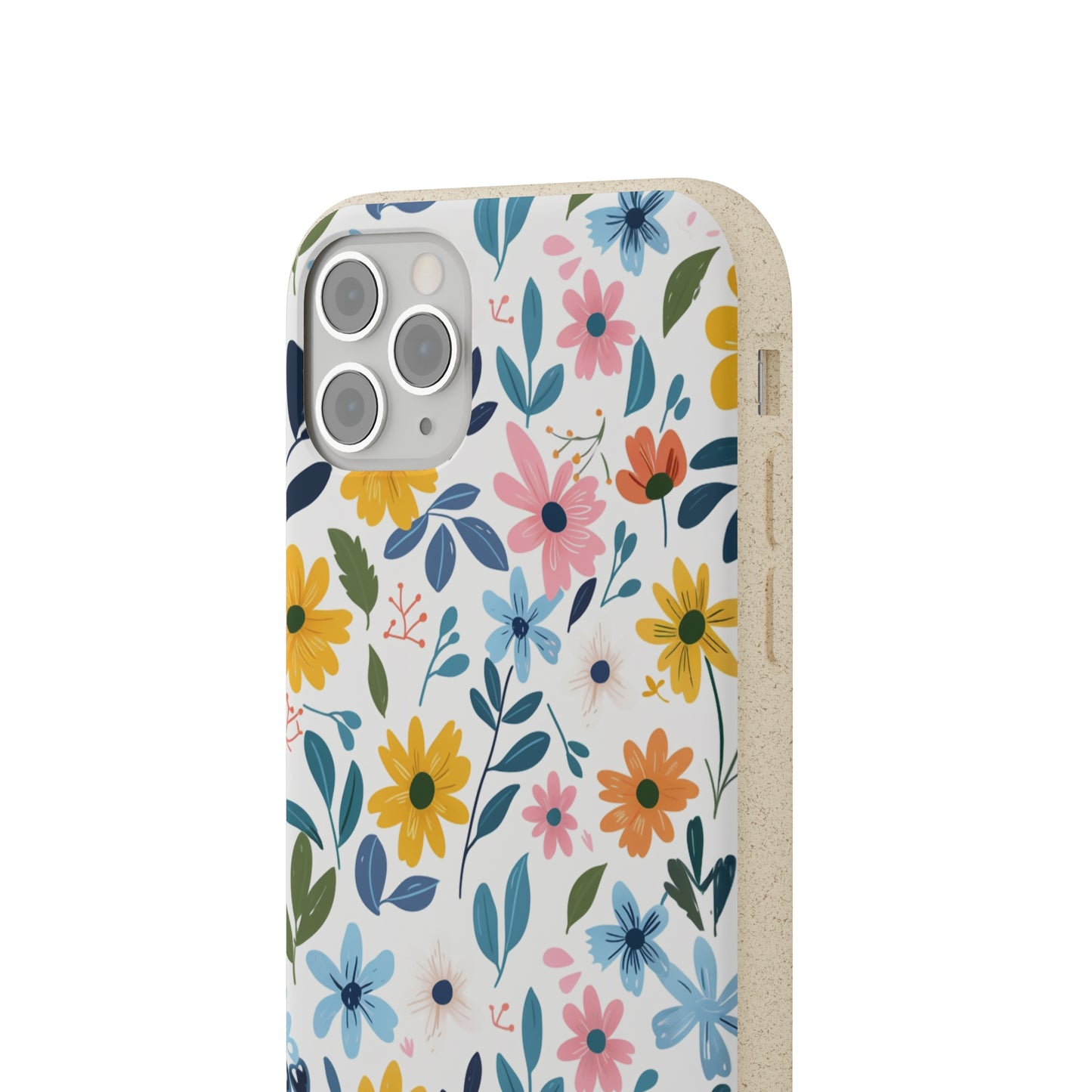 Pastel Flowers Biodegradable Phone Case | iPhone / Samsung