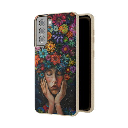 Flower woman Biodegradable Phone Case | iPhone / Samsung