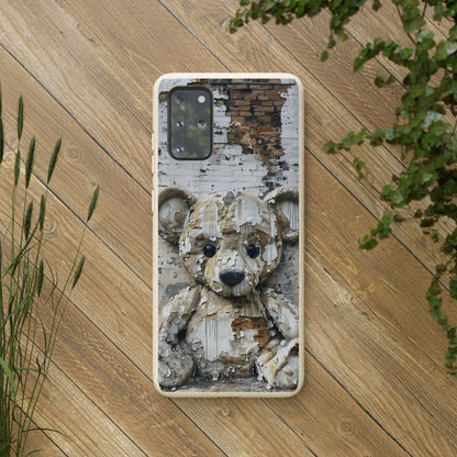 Vhils inspired Teddy Bear Biodegradable Phone Case | iPhone / Samsung