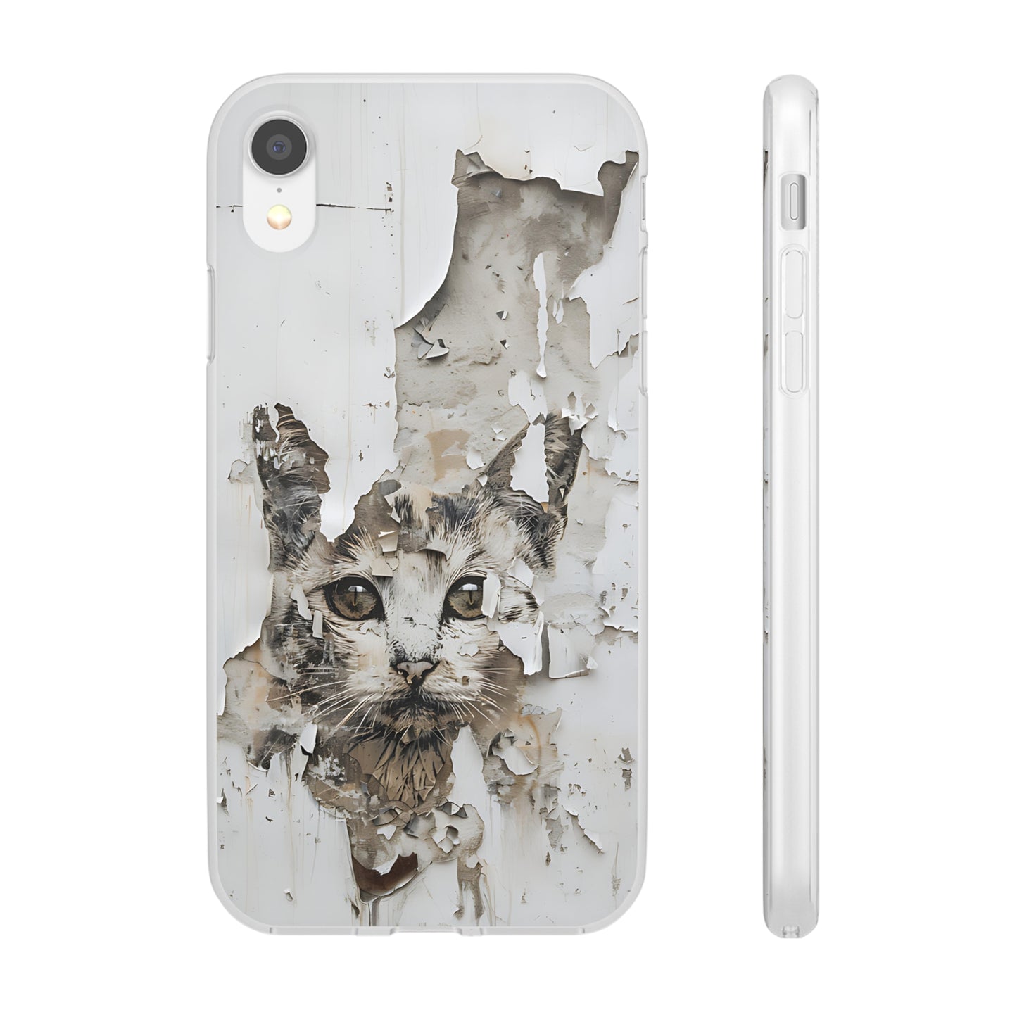 Vhils inspired grafitti Cat Phone Case