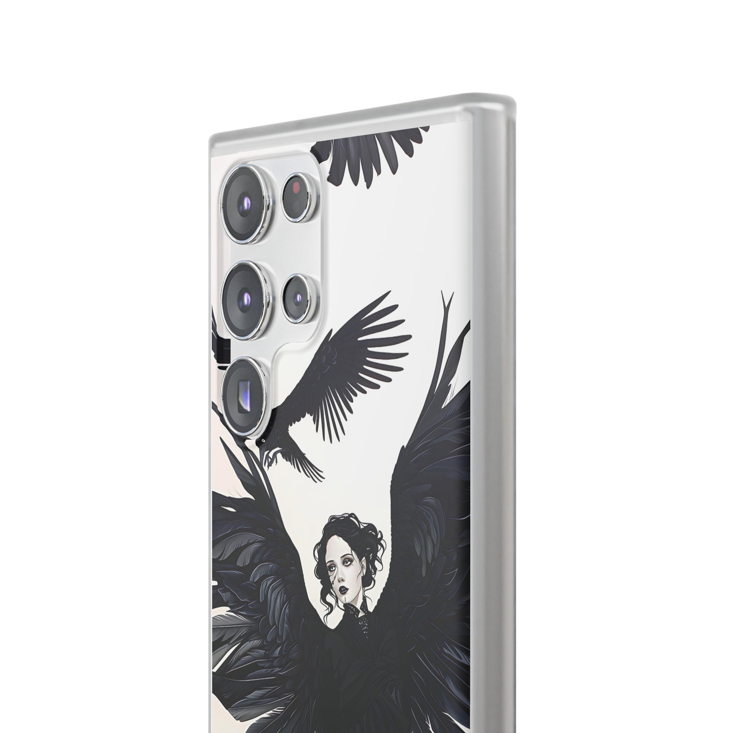 Gothic Woman and Raven Phone Case