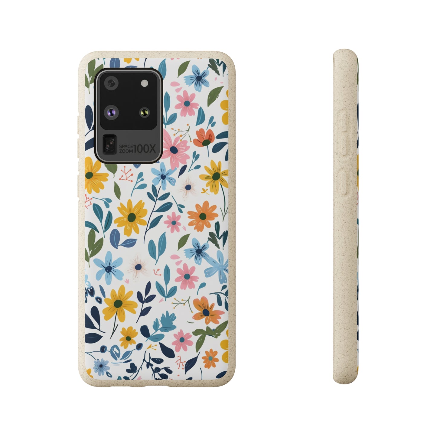 Pastel Flowers Biodegradable Phone Case | iPhone / Samsung