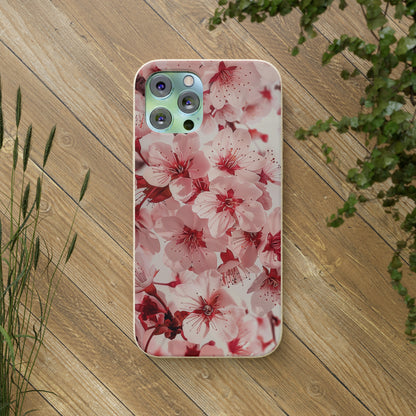 Pink Flowers Biodegradable Phone Case | iPhone / Samsung