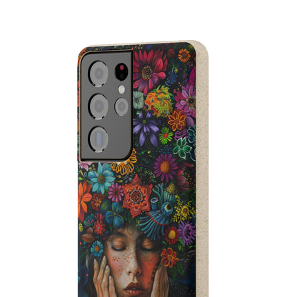 Flower woman Biodegradable Phone Case | iPhone / Samsung