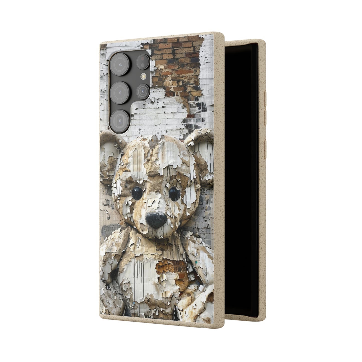 Vhils inspired Teddy Bear Biodegradable Phone Case | iPhone / Samsung