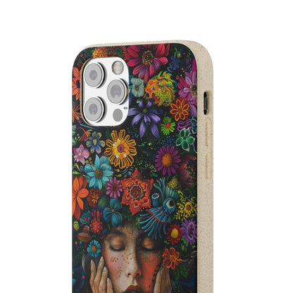 Flower woman Biodegradable Phone Case | iPhone / Samsung