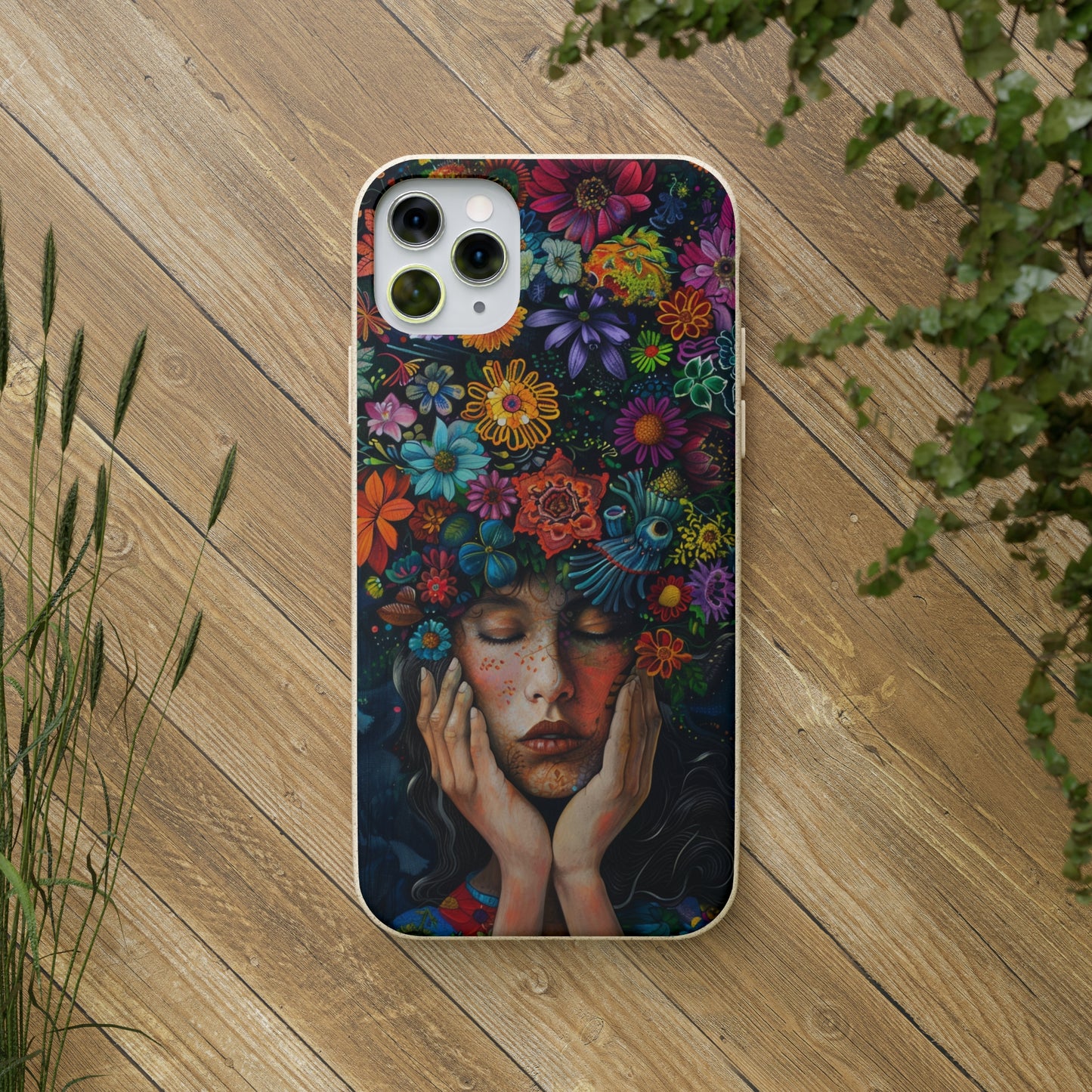 Flower woman Biodegradable Phone Case | iPhone / Samsung