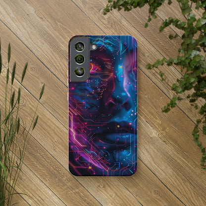 Cyberpunk woman Biodegradable Phone Case | iPhone / Samsung